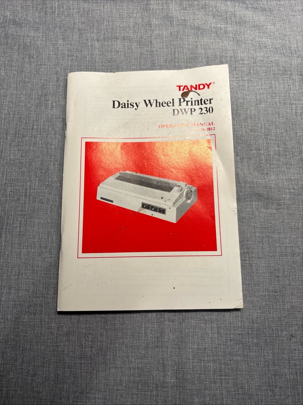 Vintage First Edition Tandy Daisy Wheel Printer DWP-230 Operation Manual 26-2812